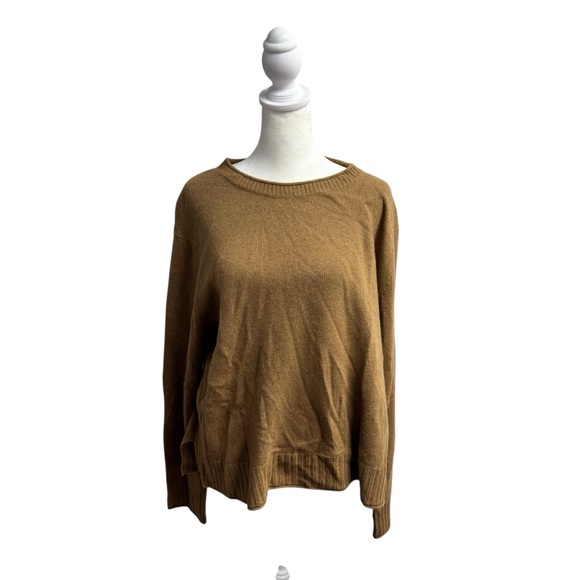 Jenni Kayne Everyday Sweater Long Sleeve Knit Pullover Wool Blend Brown Medium M - Picture 4 of 15